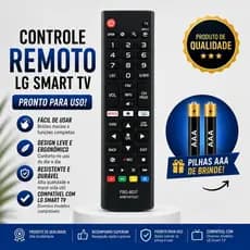 Controle Remoto Compatível com TVs LG SMART/LED – Universal, Pronto para Uso (Não Original)