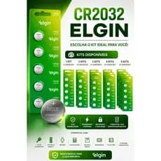 KIT CR2032 ELGIN 3V Moeda Alta durabilidade - ENVIO IMEDIATO!