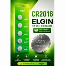 CR2016 ELGIN 3V Moeda Alta durabilidade Kit 5 Unidades - ENVIO IMEDIATO!