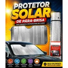 Protetor Solar Para-brisa Painel De Carro Corta Sol Quebra Tapa Para Carros Universal ( 125X60cm ))