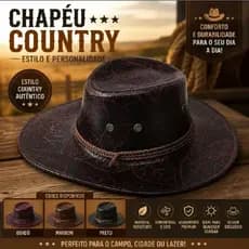 Chapéu Country - Rodeio Barretos Show Sertanejo - COR VINHO BORDO - ENVIO IMEDIATO!