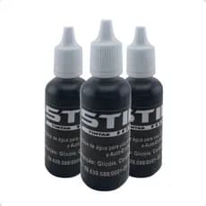 Kit 3 Tintas de Carimbo Automatico 30ml Preto Refil de Tinta para Almofada de Carimbo