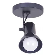 Luminaria de Teto Spot Sobrepor 1 lampada Direcionavel E-27 Preto