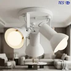 Luminária Spot Triplo Sobrepor Direcionável Teto E27 Bivolt LED Ajustável
