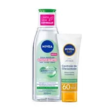 NIVEA KIT Água Micelar Solução de Limpeza 7 em 1 Efeito Matte 200ml + NIVEA Sun UV Face Controle de Oleosidade FPS 60 50