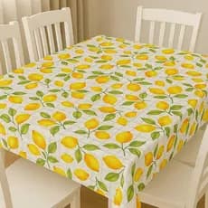 Toalha de Mesa  De Canto Tecido Oxford /Percal 180 Fios Estampada   Medida 1,45m x 1,20m