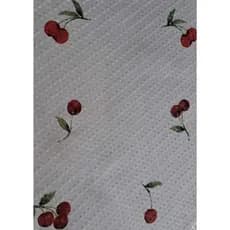Tecido Piquet  Estampado  para Costura  Artesanato Cereja /Coração Várias Medidas