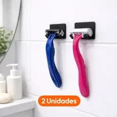 kit 2 unidades de Suporte Para Parelho De Barbear Lamina Gillette Gilete Prestobarba Parede Banheiro Organizador