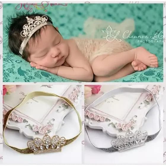 Faixa Tiara Arco Bebê Laço Coroa Strass Batismo Festa Mesversario  Princesa Menina Infantil Foto Ensaios Fotográfico