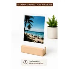 Suporte para Foto G Madeira Pinus Porta Retrato Lembrancinha Casamento Batizado Mesa Decorada