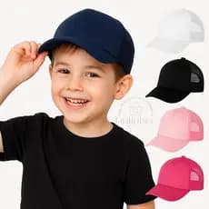 Boné Infantil Telinha Trucker Aba Curva  Menino Menina 02 a 05 Anos Ajustável e Confortável