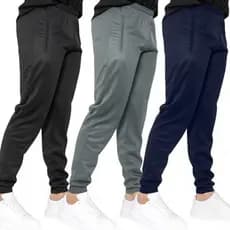 Calça Jogger Masculina Esportiva com Zíper e Bolsos – Tecido Leve e Confortável (M G GG