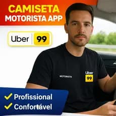 Camisa Motorista Uber 99 | Camiseta Profissional para Motorista de App