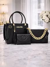 Kit 3 Bolsas Femininas | Tote + Tiracolo + Carteira | Completo para o Dia a Dia