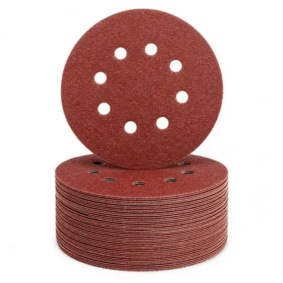 Kit Disco De Lixa - 125mm Com 8 Furos Alta Durabilidade