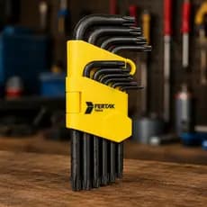 Jogo De Chave Torx 9 Peças Curta Aço Cromo T10 A T50