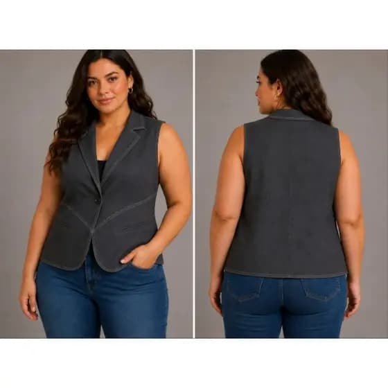 colete alfaiataria moda feminina moda sustentável brechó