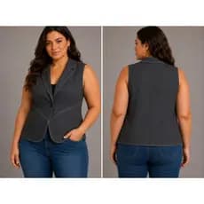 colete alfaiataria moda feminina moda sustentável brechó