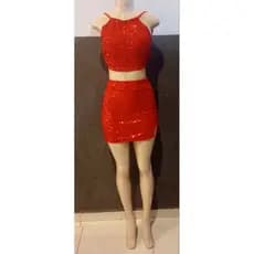 conjunto em paetê moda feminina moda sustentável brechó