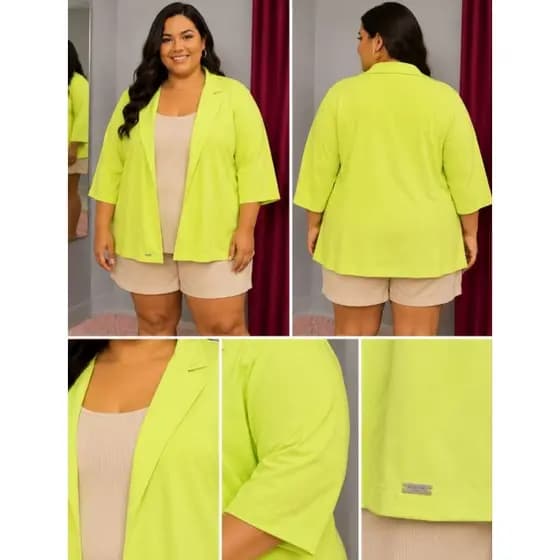 blazer plus size moda feminina moda sustentável moda plus size brechó