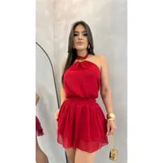 Vestido Macaquinho Sensual Moda Blogueira Elegante