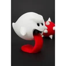 Luminária Boo Fantasma Super Mario LED USB | Abajur Geek Gamer Quarto Decorativo Presente Criativo