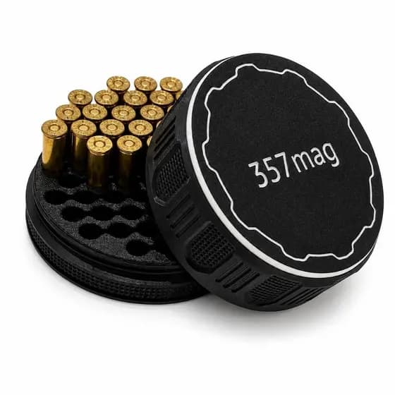 Organizador para 55 Munições .357 Magnum | Porta Cartuchos Rosqueável | Aquila Tactical