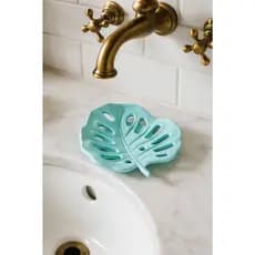 Saboneteira Folha Monstera – Porta Sabonete Decorativo para Banheiro Elegante e Sofisticado