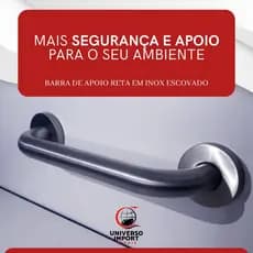 Barra De Apoio Alça Suporte Para Parede 60cm Aço Inox Escovado 304