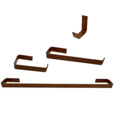 Kit Acessorios Para Banheiro Aço Corten Marrom 4 Peças Quadrado