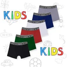 Kit 3 Cueca Infantil Algodão Premium Box Boxer Kids