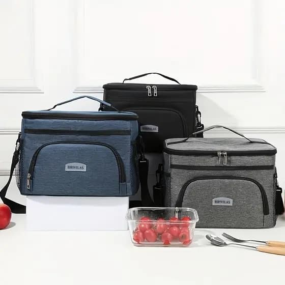 Bolsa Térmica Versátil Para Almoço - Grande, Tecido Oxford À Água, Perfeita Para Trabalho, Escola, Viagens & Festas VIP