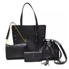 Kit 4 Bolsas Femininas Sacola Bag Femininas Tiracolo Bolsas Femininas Meninas Kit Com 4 Unidades Transversal Carteira