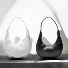 Kit 2 Bolsa Meia Lua de Ombro Estilosa em Couro PU