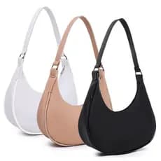 Kit 3 Bolsas Feminina De Ombro Bolsa Feminina De Mão Meia Lua Laçamento Envio Imediato