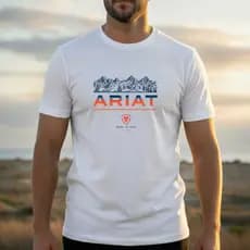 Camiseta Ariat Country Masculina Cowboy Rodeio Promoção Alta Qualidade