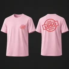 Camiseta Personalizada com Logo para Uniforme Empresarial Estampada Alta Qualidade