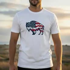 Camiseta Bisão Country Masculina Oferta Rodeio Cowboy Estampada