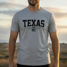 Camiseta Texas Cowboy Country Agro Masculina Estilo Rodeio Dia a Dia