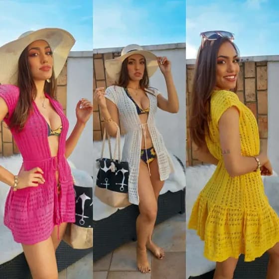 SAIDA FEMININA DE PRAIA ROUPA DE BANHO SAIDA DE PRAIA VESTIDO