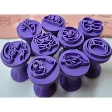 kit cortador/molde tema Divertidamente com 9 peças para biscoitos, pasta americana, bolachas e massinhas