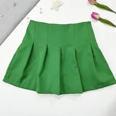 Fashion shorts babado tecido de alfaiatar