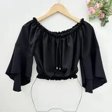 Babado Simples Boho Blusa