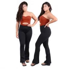 Calça  Flare / Bailarina / Boca de Sino  cós alto, super grossa