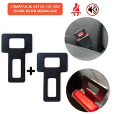 KIT 2 Fivela Lingueta Clip Cinto de Segurança Anti Alarme Sonoro Universal Carro