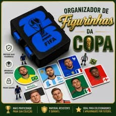 Porta Figurinha Caixa Estojo Organizador Copa do Mundo 2026 Case Trocas Coleção Album da Copa