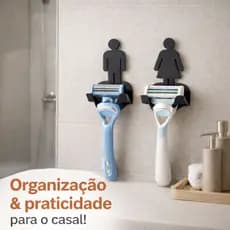 Suporte De Lâmina De Barbear de Parede com Fita 3M | Kit Masculino Feminino  | Organizador de Banheiro