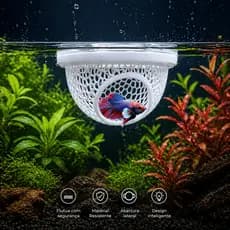 Esconderijo Flutuante para Betta Toca para Aquário Cama Folha Descanso Acessório Aquarismo Decorativo