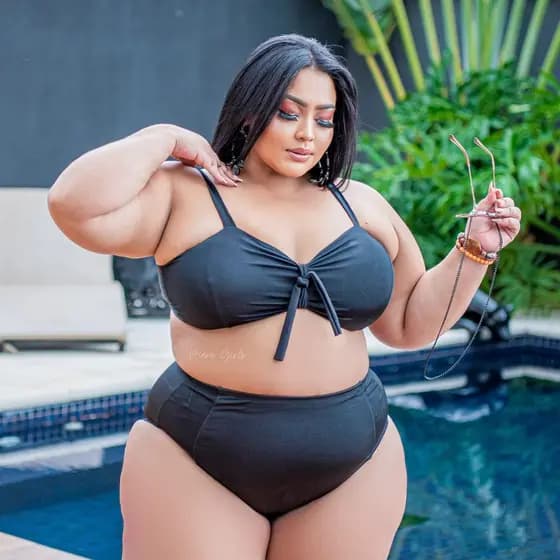 Biquini Plus Size Hot Pant Levanta Bumbum Modelo 2 em 1 Forrado