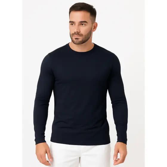 Camiseta Manga Longa Unissex Térmica Slim Fitness Plus Size Uv Proteção Solar